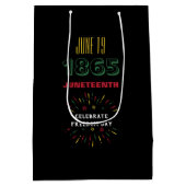 19 juni 1865 Juneteenth Black History Fireworks Medium Cadeauzakje (Achterkant)