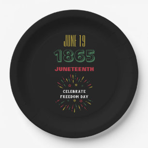 19 juni 1865 Juneteenth Black History Fireworks Papieren Bordje