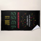 19 juni 1865 Juneteenth Black History Fireworks Strandlaken (Voorkant)