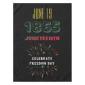 19 juni 1865 Juneteenth Black History Fireworks Tafelkleed (Voorkant)