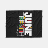 19 juni 1865 Proud Black Freedom Day Fleece Deken (Voorkant (Horizontaal))