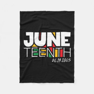 19 juni 1865 Proud Black Freedom Day Fleece Deken