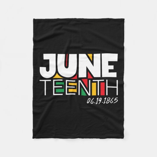 19 juni 1865 Proud Black Freedom Day Fleece Deken (Voorkant)
