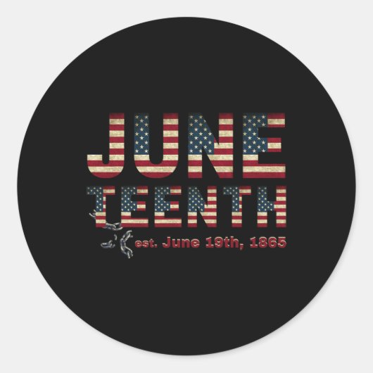 19 juni 1865 Texas1 Ronde Sticker (Voorkant)