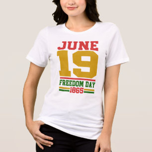 19 juni 1865 Vrijheidsdag Erfgoed Trots Tri-Blend Shirt
