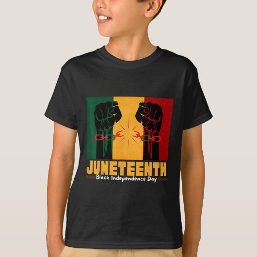 19 juni 1865 Zwarte Onafhankelijkheidsdag T-shirt (Voorkant)