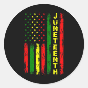 19 juni 1999 Junetetiende Amerikaanse vlaggen-zwar Ronde Sticker