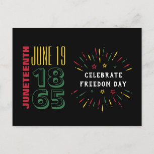 19 juni 19 1865 Black History Fireworks Briefkaart
