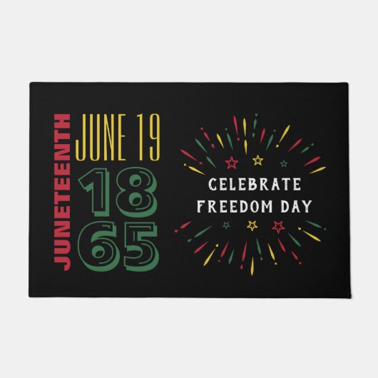 19 juni 19 1865 Black History Fireworks Deurmat (Voorkant)