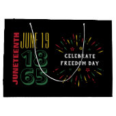 19 juni 19 1865 Black History Fireworks Groot Cadeauzakje (Achterkant)