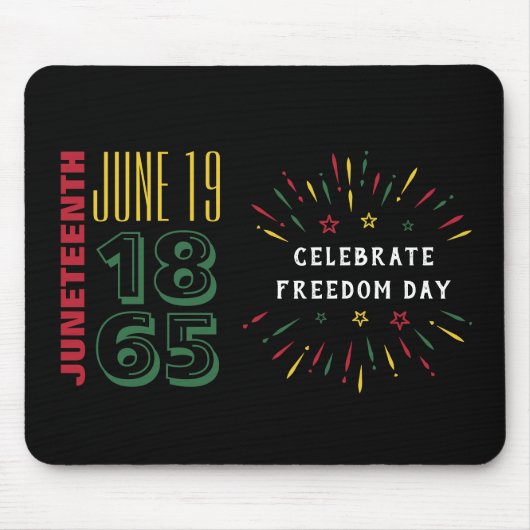 19 juni 19 1865 Black History Fireworks Muismat (Voorkant)