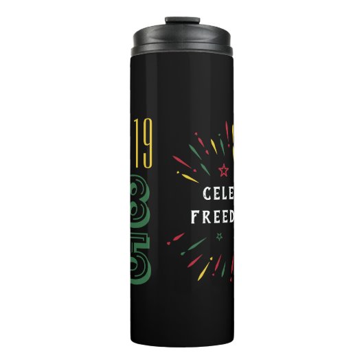 19 juni 19 1865 Black History Fireworks Thermosbeker (Voorkant)