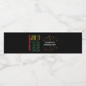 19 juni 19 1865 Black History Fireworks Waterfles Etiket (Enkel label)