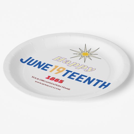 19 juni papieren bordje (Gekanteld)