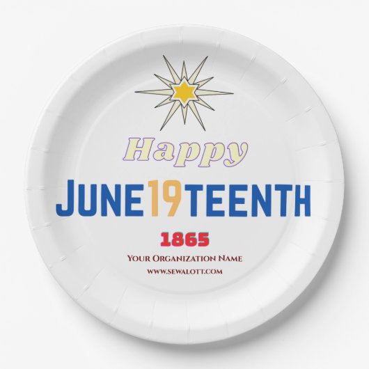 19 juni papieren bordje (Voorkant)