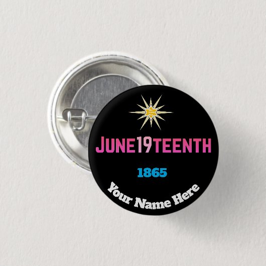 19 juni ronde button 3,2 cm (Voorkant /achterkant)