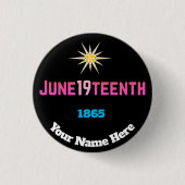 19 juni ronde button 3,2 cm (Voorkant)
