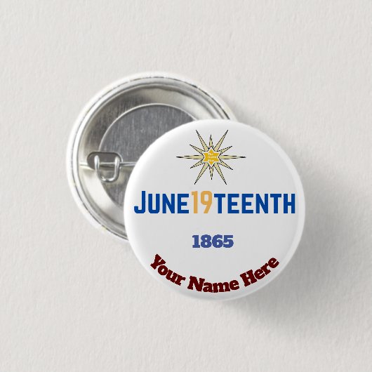 19 juni ronde button 3,2 cm (Voorkant /achterkant)