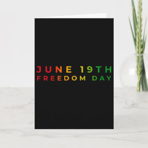 19 juni Vrijheidsdag 1865 Juneteenth Zwarte Geschi Kaart