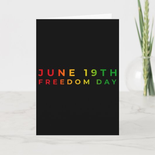 19 juni Vrijheidsdag 1865 Juneteenth Zwarte Geschi Kaart (Voorkant)