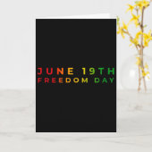19 juni Vrijheidsdag 1865 Juneteenth Zwarte Geschi Kaart (Gele Bloem)
