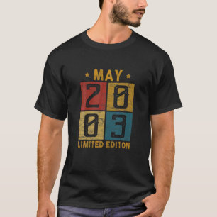  19 mei 2003, geboren in 2003 19 jaar t-shirt
