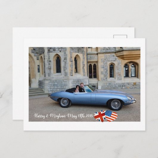 19 mei 2018: Toen Harry trouwde met Meghan Briefkaart (Voorkant / Achterkant)