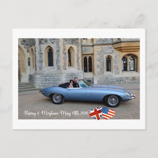 19 mei 2018: Toen Harry trouwde met Meghan Briefkaart (Voorkant)