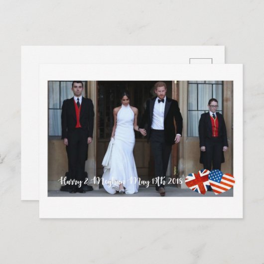 19 mei 2018: Toen Harry trouwde met Meghan Briefkaart (Voorkant / Achterkant)