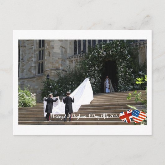 19 mei 2018: Toen Harry trouwde met Meghan Briefkaart (Voorkant)