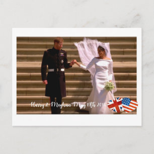 19 mei 2018: Toen Harry trouwde met Meghan Briefkaart