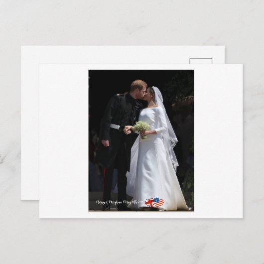 19 mei 2018: Toen Harry trouwde met Meghan Briefkaart (Voorkant / Achterkant)