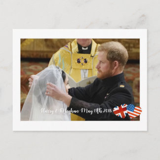 19 mei 2018: Toen Harry trouwde met Meghan Briefkaart