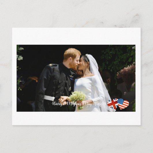19 mei 2018: Toen Harry trouwde met Meghan Briefkaart (Voorkant)