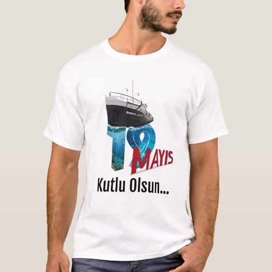 19 mei Vector Illustratie Poster Ontwerp T-shirt (Voorkant)