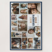 19 Photo Collage Best Grandpa Ever Legpuzzel (Verticaal)