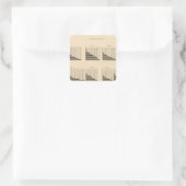 19 Populatie in elke staat Vierkante Sticker (Tas)