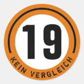 #19 RACING RONDE STICKER (Voorkant)