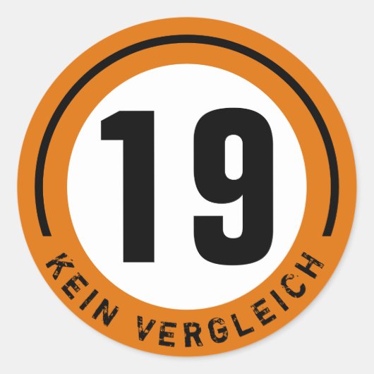 #19 RACING RONDE STICKER (Voorkant)