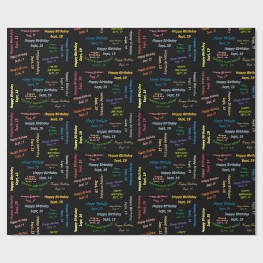 19 september, cadeaupapier (Vlak)