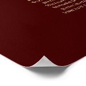 19 Tabel Gold- en Auburn bruin-bruiloft Poster (Hoek)