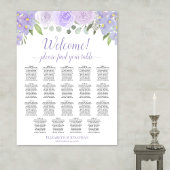 19 Tabel Lavender Floral Wedding Seating Chart Poster