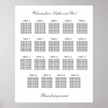 19 Tafel Elegante Minimalistische Zitplaatsindelin