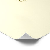 19 Tafel Gold Frills Cream Wedding Seating Chart Poster (Hoek)