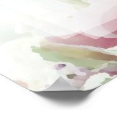 19 Tafel roze rozen pony's Wedding Seating Chart Poster (Hoek)