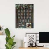 19 Tafel Rustiek Hout Gypsophila FOTO STOELEN Poster (Thuiskantoor)