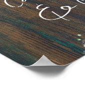 19 Tafel Rustiek Hout Gypsophila FOTO STOELEN Poster (Hoek)