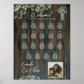 19 Tafel Rustiek Hout Gypsophila FOTO STOELEN Poster (Voorkant)