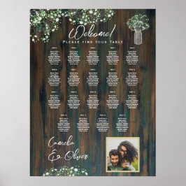 19 Tafel Rustiek Hout Gypsophila FOTO STOELEN Poster