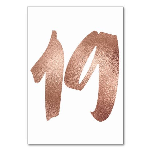19 Tafelnummer White Metallic roze Rose Gold (Achterkant)